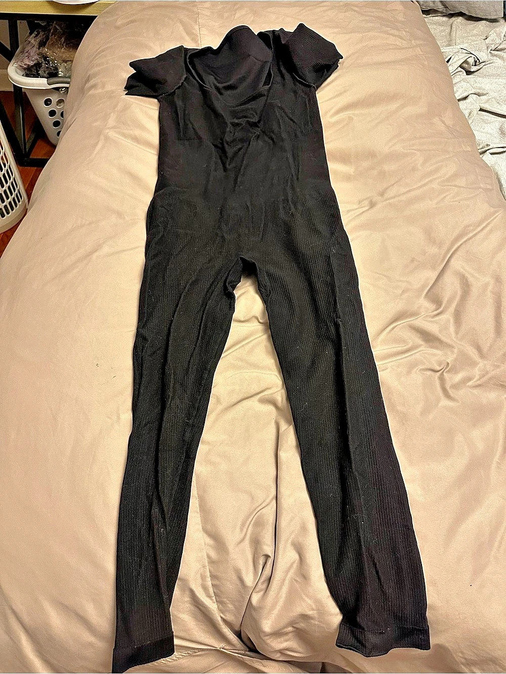 Black Ribbed Jumpsuit Size Large